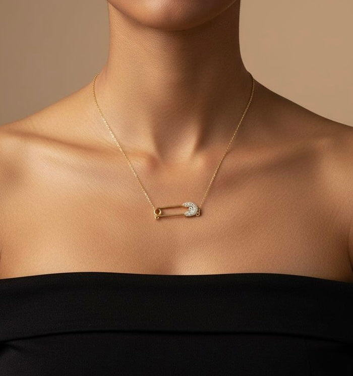 925 Silver Royal Attaché Necklace 18K Gold Plated