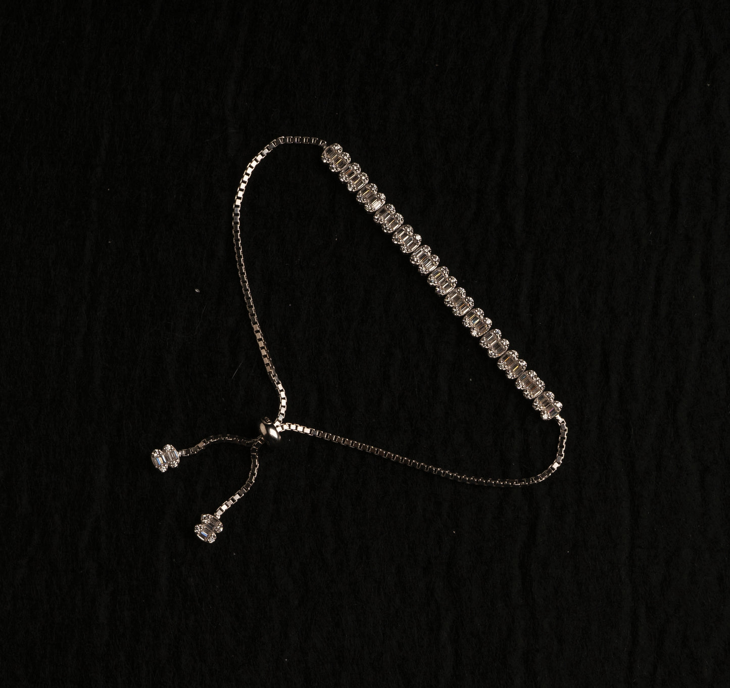 925 Silver Éclat Baguette Tennis Bracelet