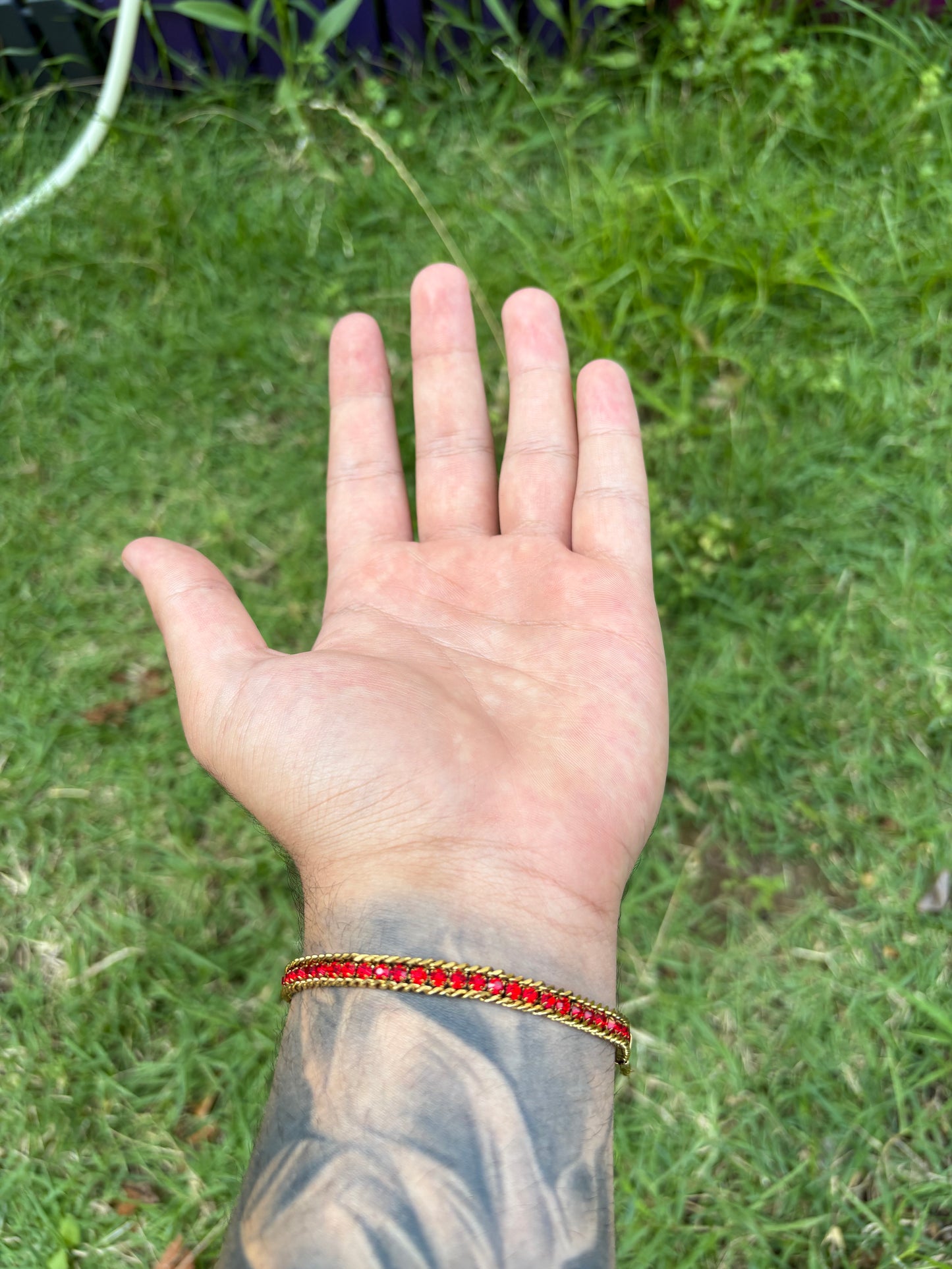 Royal Flame 18K Plated Red Tennis Bracelet