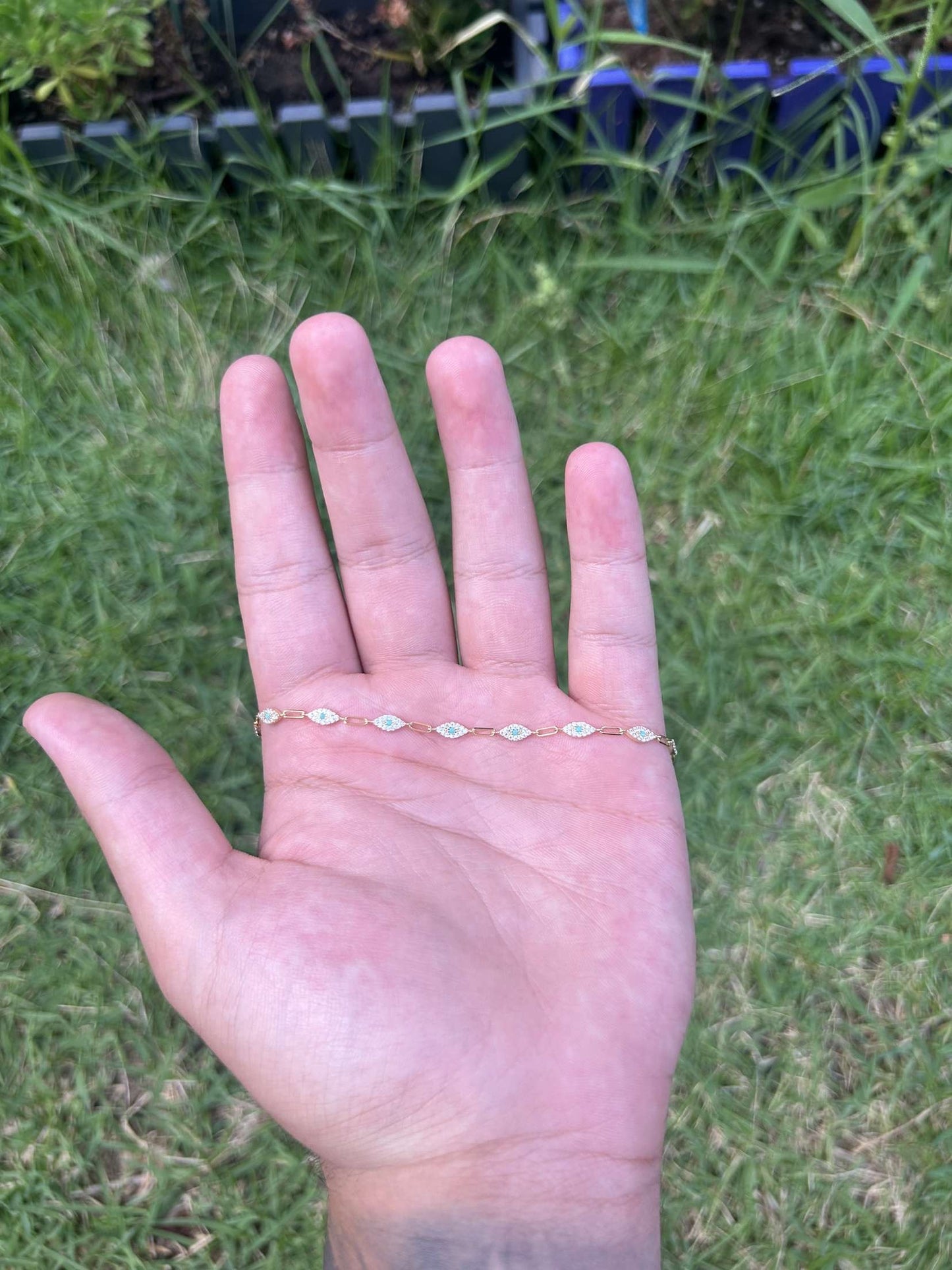 925 Silver Halo Eye Bracelet