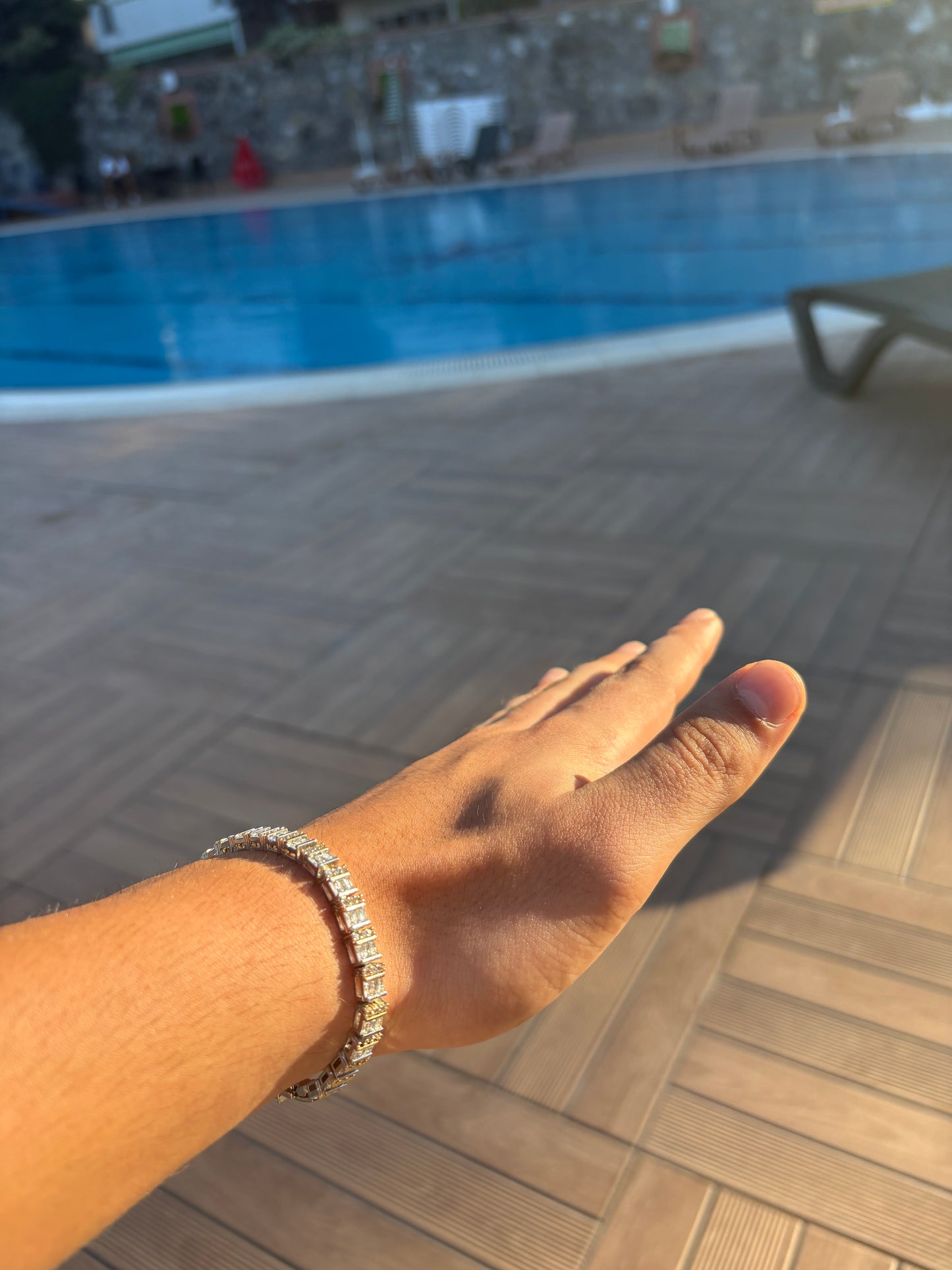 Golden Empress Tennis Bracelet