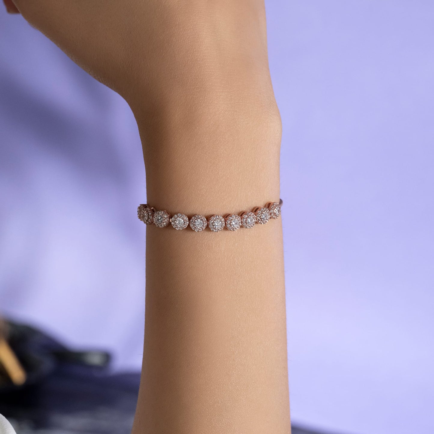 925 Silver Rosé Tennis Bracelet