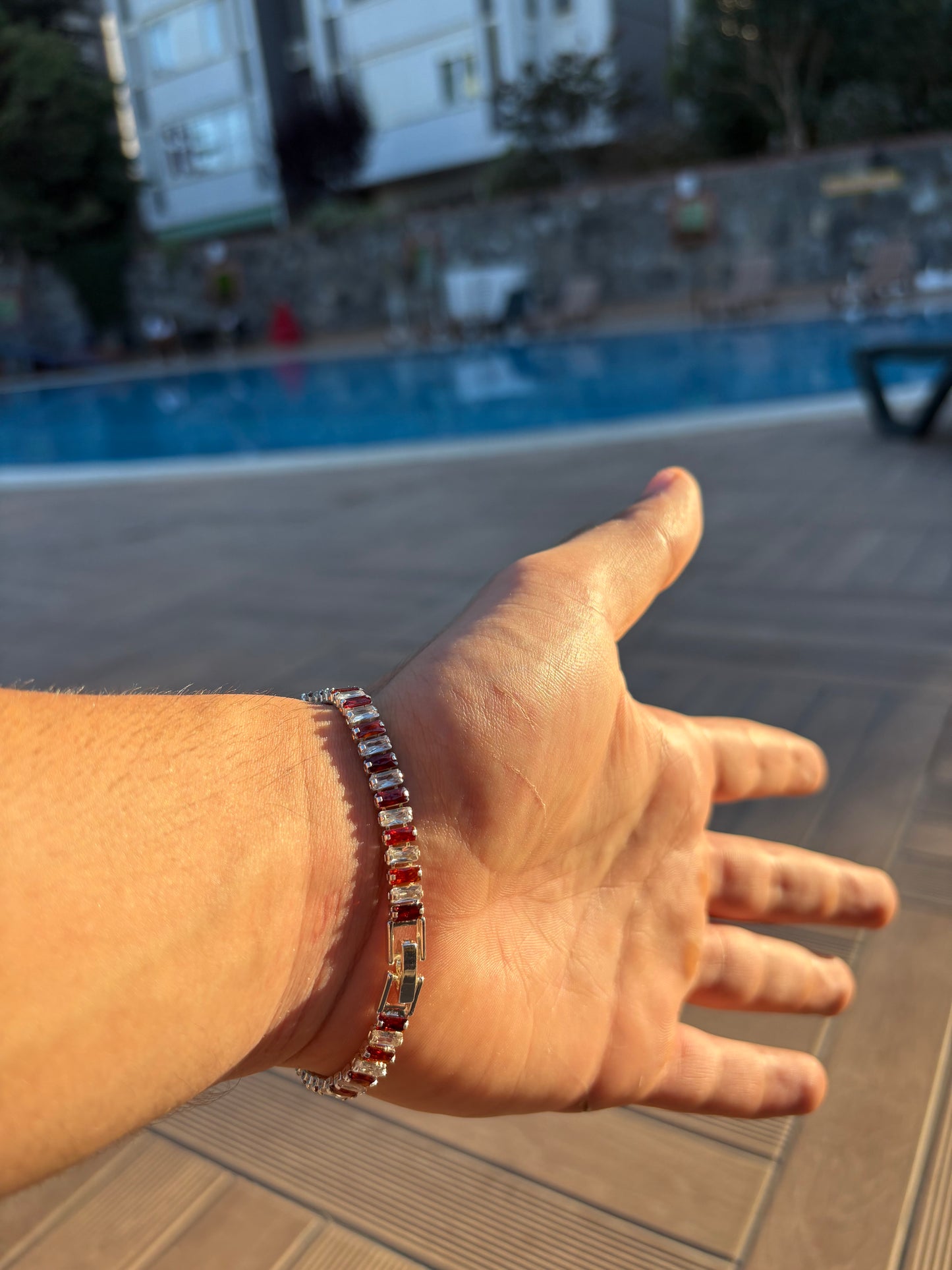 Imperial Red Tennis Bracelet