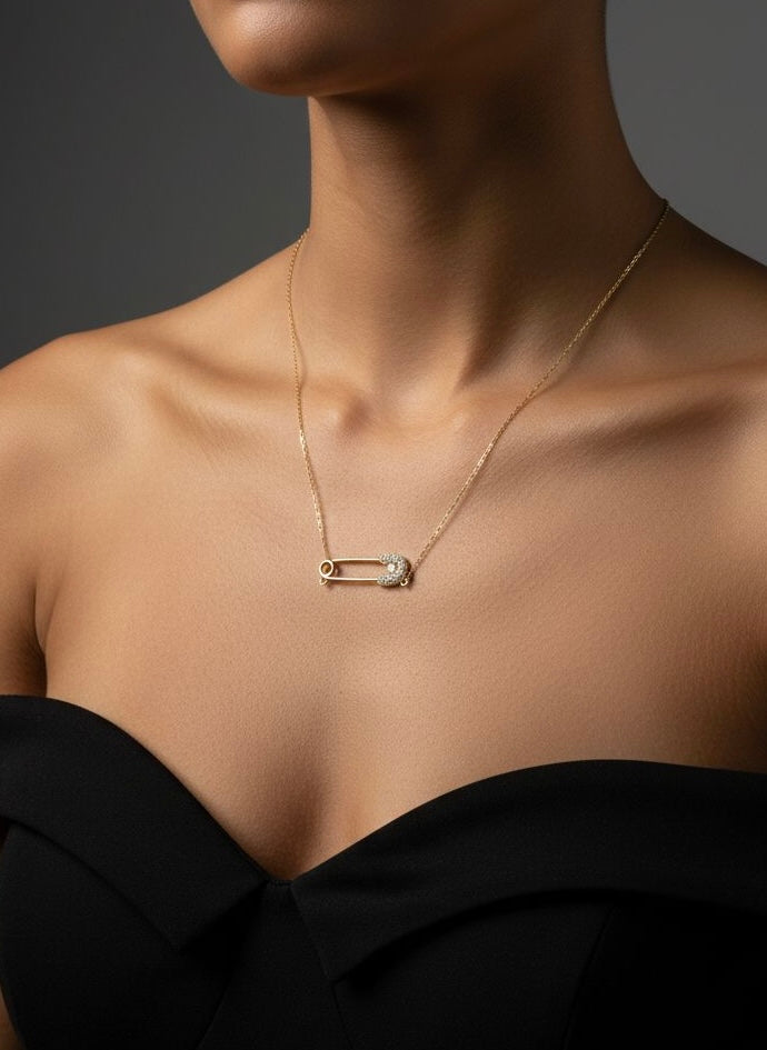 925 Silver Royal Attaché Necklace 18K Gold Plated