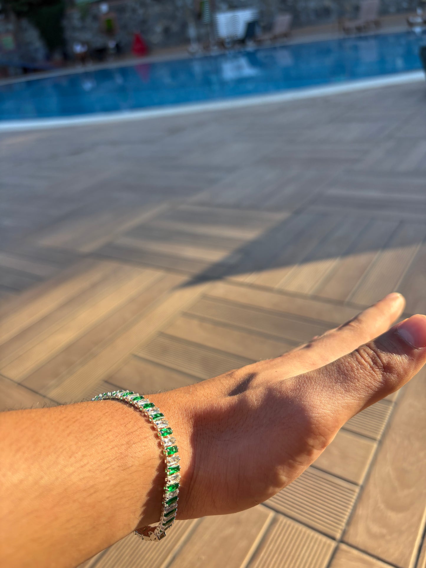 Royal Green Tennis Bracelet