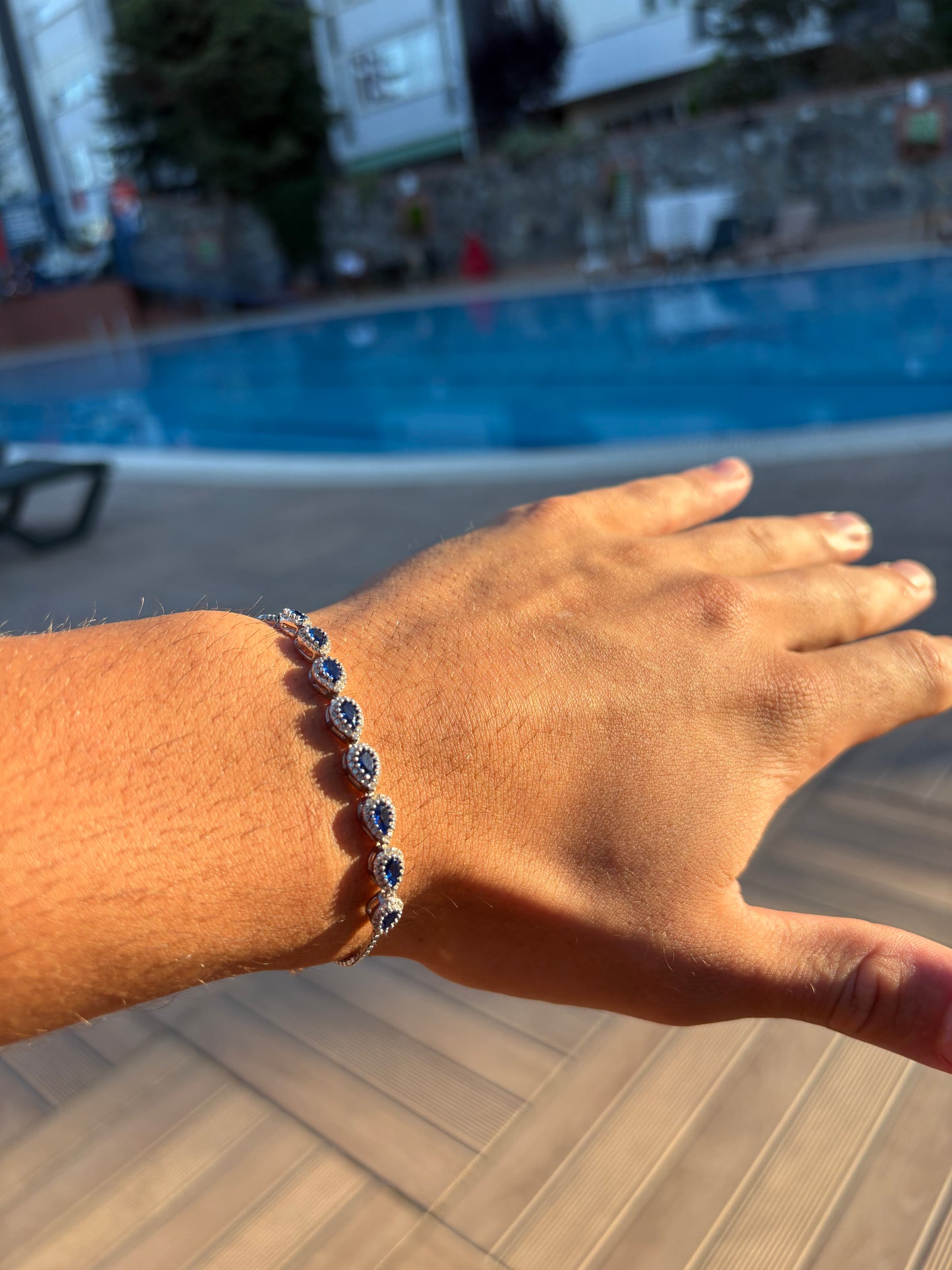 925 Silver Ocean Sérénade Tennis Bracelet