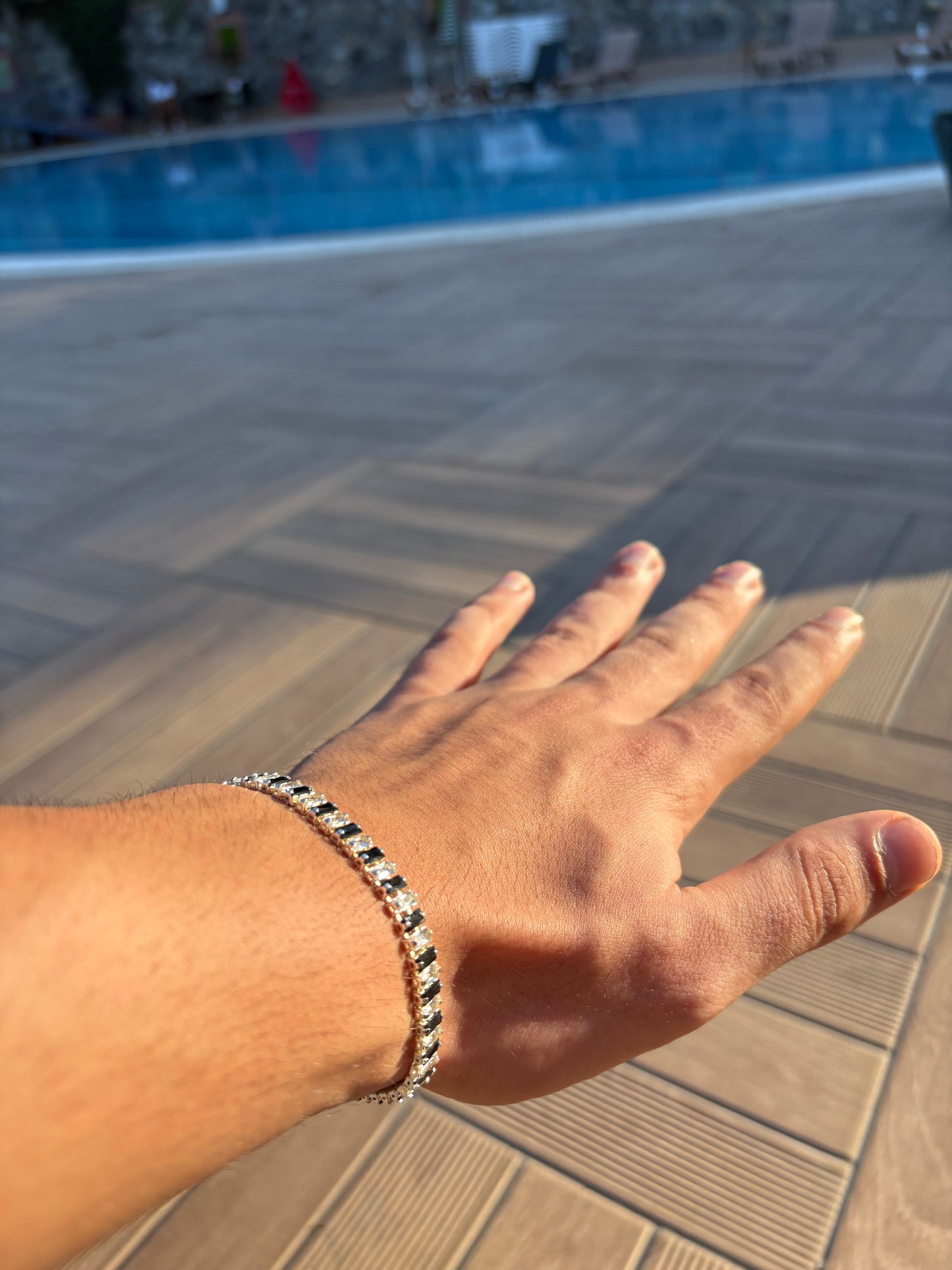 Eclipse Noir Black Tennis Bracelet