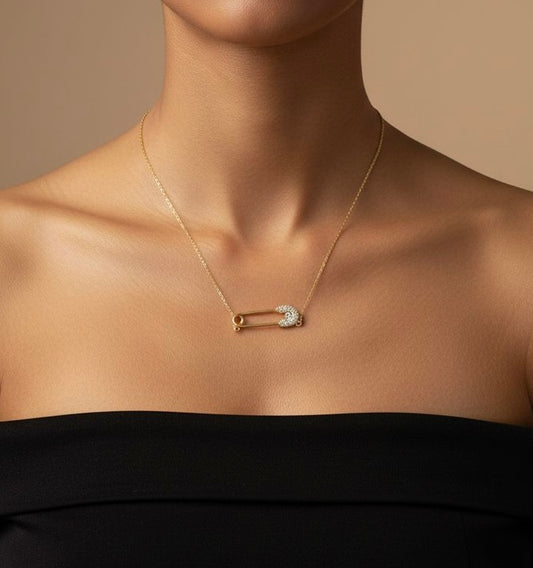 925 Silver Royal Attaché Necklace 18K Gold Plated