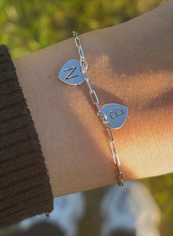 925 Silver L’Âmour Initialé Duo Bracelet