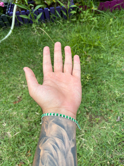Royal Green Tennis Bracelet