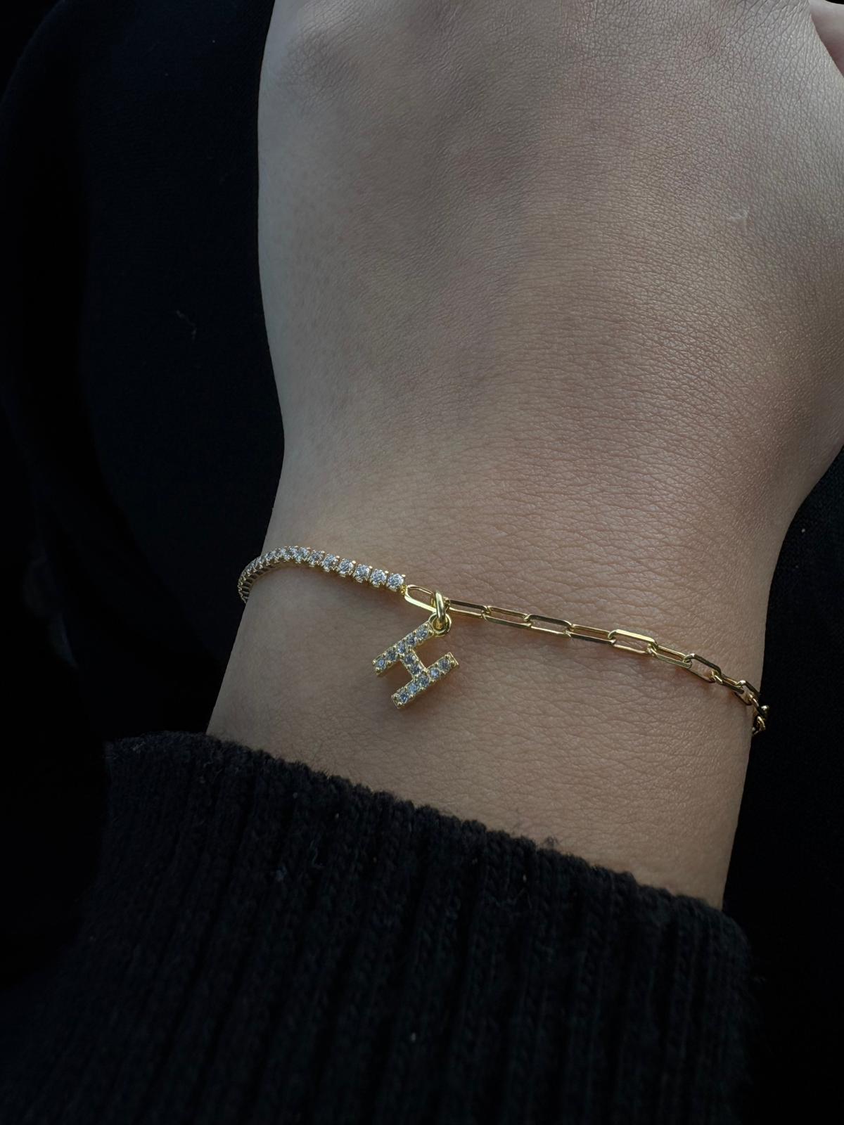 925 Silver Initial Lumière Bracelet