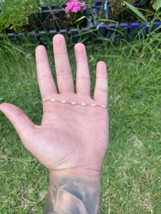 925 Silver Halo Eye Bracelet