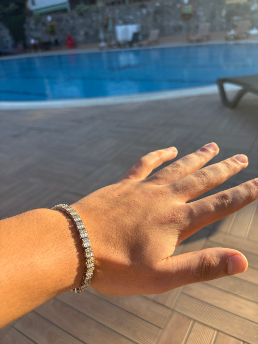 Golden Empress Tennis Bracelet