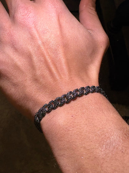 925 Silver Antique Cuban Bracelet