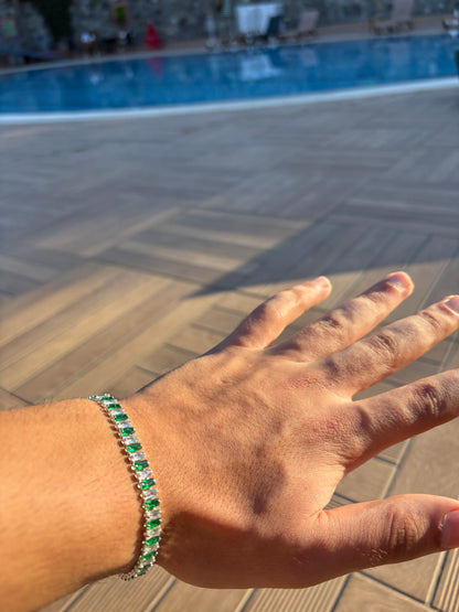 Royal Green Tennis Bracelet