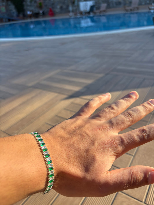 Royal Green Tennis Bracelet