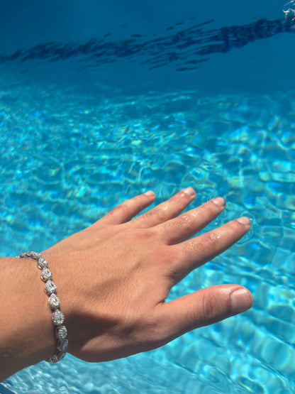 925 Silver Tear Rivière Bracelet