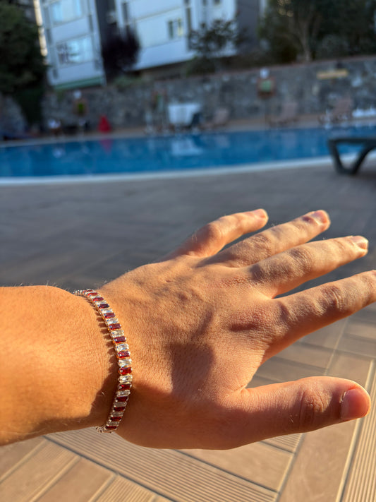 Imperial Red Tennis Bracelet