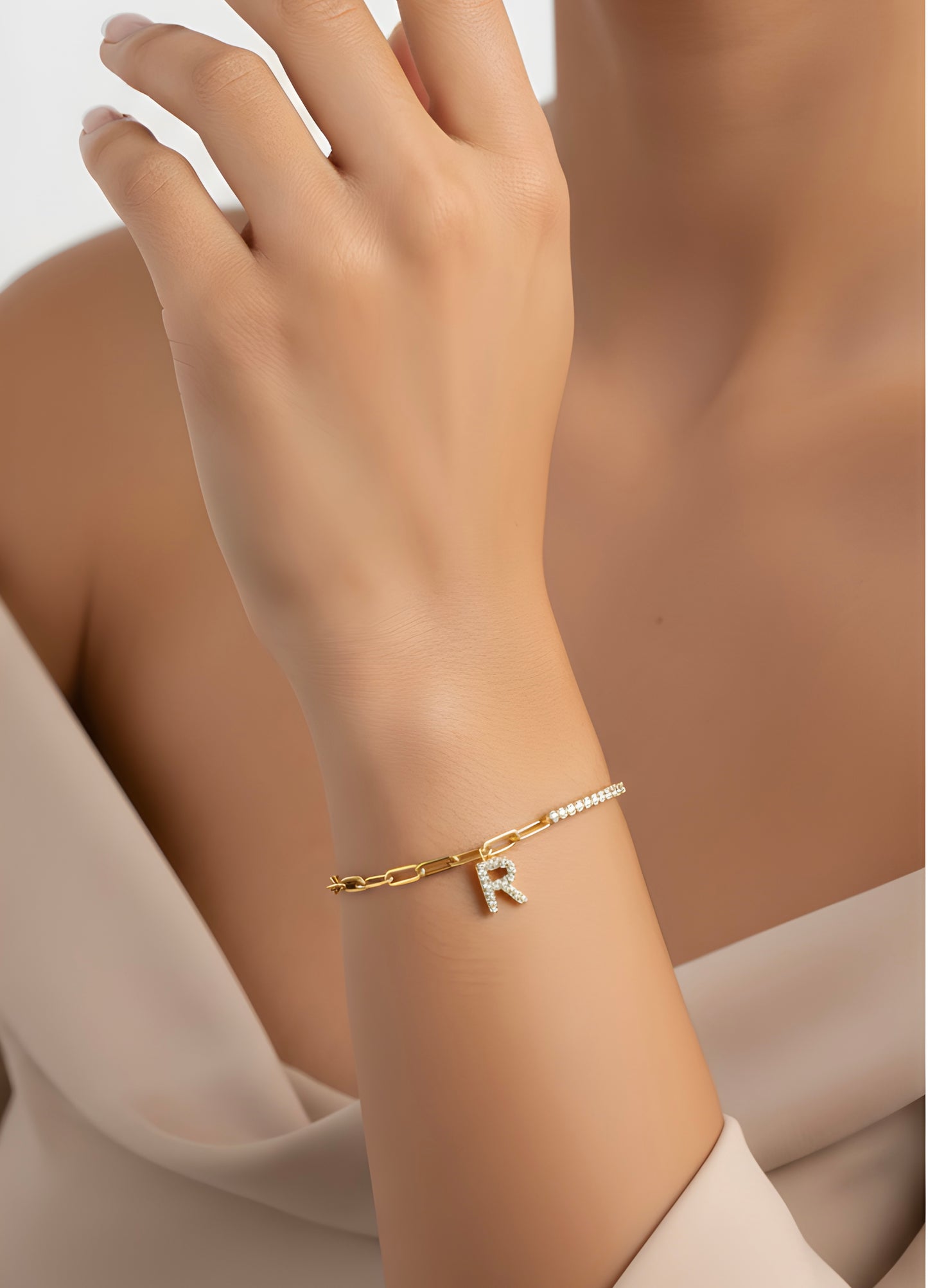 925 Silver Initial Lumière Bracelet