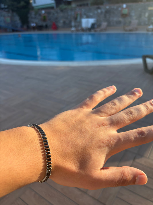 Mystic Black Tennis Bracelet