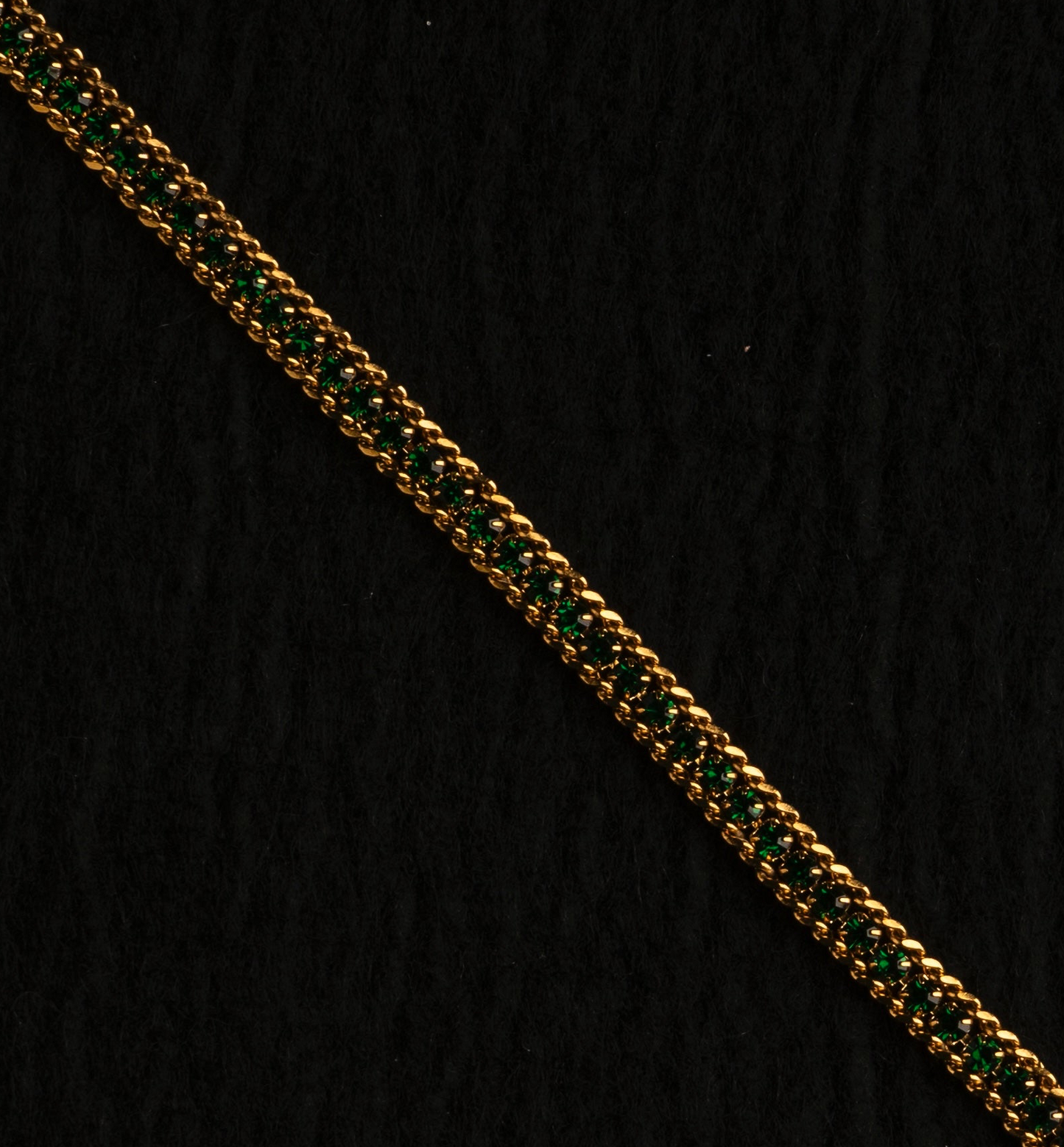 Forest Monarch 18K Plated Green Tennis Bracelet