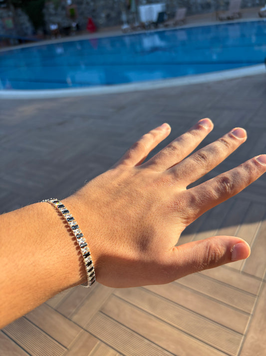 Eclipse Noir Black Tennis Bracelet